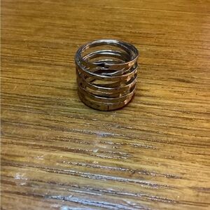 Spring Silver Tone Ring